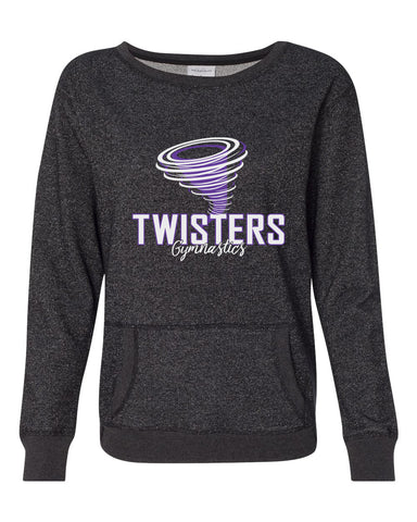 Twisters Oxford Gray JERZEES - NuBlend® Crewneck Sweatshirt - 562MR w/ Applique EMBROIDERED Design on Front