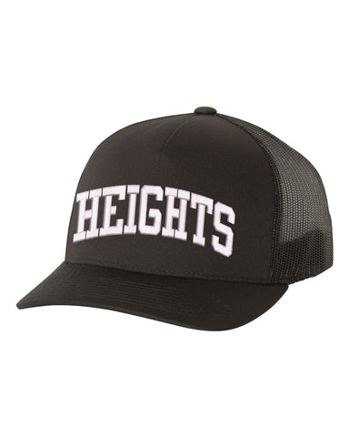 Height Yupoong - Classics™ Five-Panel Retro Trucker Cap - 6506 w/ HEIGHTS OG logo on Front.