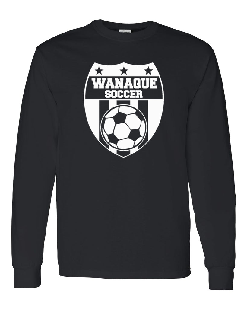 wanaque soccer heavy cotton long sleeve t-shirt with large front logo