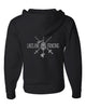 Lakeland Fencing Black 50/50 Blend Full Zip Sweatshirt w/ Gray Design on Back