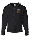 Lakeland Robotics Black JERZEES - NuBlend® Full-Zip Hooded Sweatshirt - 993MR w/ Embroidered Design on Front Left Chest