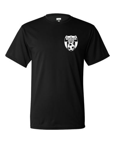 Wanaque Soccer Black Micro Poly Windshirt w/ Small Wanaque Soccer Logo on Left Chest