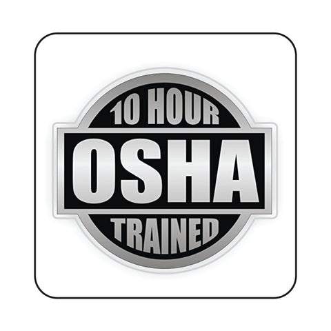 30 Hours OSHA Trained 2" Round Hard Hat-Helmet Full Color Printed Decal