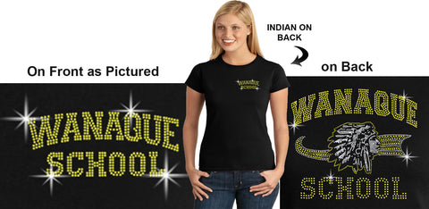 Wanaque School Cyclone Tie Dye Tank Top w/ Wanaque School "W" 2 color Logo on Front.