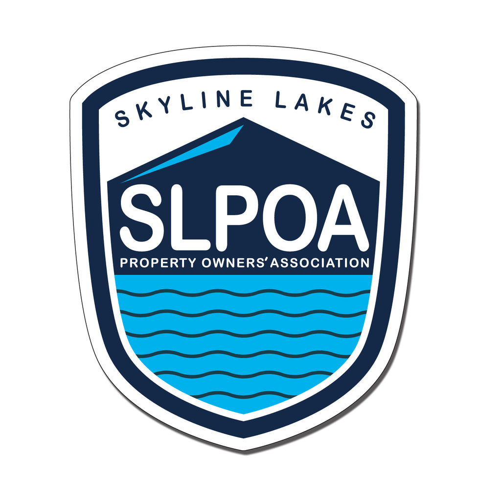 skyline lakes 5" slpoa badge sticker