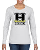 haskell school heavy cotton white long sleeve tee w/ large haskell school 