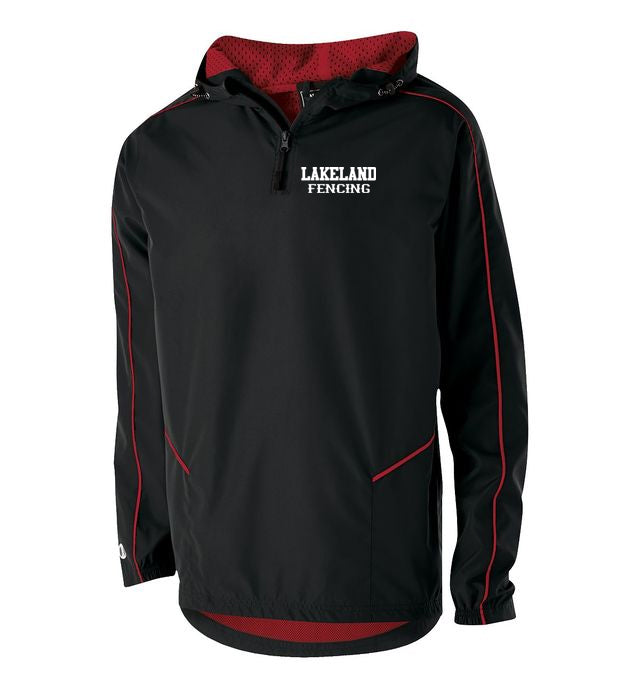 lakeland fencing wizard pullover w/ white logo on left chest