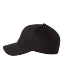 wmcc black flexfit dad hat w/ logs front & back.