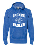 erskine school royal ja vintage zen fleece hooded sweatshirt - 8611 w/ logo design 1 on front